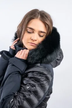 TONI SAILER BLUEFOX BLACK FUR COLLAR 109901F -Tuta Da Sci toni sailer bluefox black fur collar 109901f 3